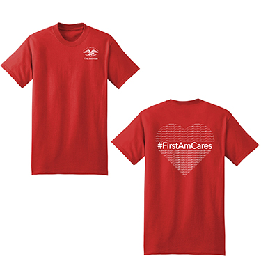 TA5517 - TA5517 | Red Volunteer Shirts with FirstAmCares